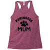 pekingese mum Racerback Tank