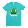 Final Space Chookity with Stars Ladies Fitted T-Shirt