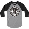 white and black 3/4 Sleeve Shirt