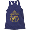 queens are born in 1978 Racerback Tank