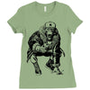 comunist monkey Ladies Fitted T-Shirt