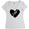 broken heart xxx black Women's Triblend Scoop T-shirt