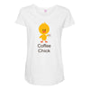 coffee chick Maternity Scoop Neck T-shirt