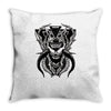 demon wolf Throw Pillow