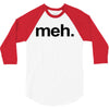 meh geek nerd t shirt funny humor retro 3/4 Sleeve Shirt