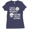work like a captain party like a pirate Ladies Fitted T-Shirt