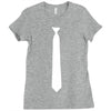 skinny white tie Ladies Fitted T-Shirt