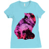 celestial cat Ladies Fitted T-Shirt