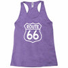 route 66 stampa bianca starda america sport Racerback Tank