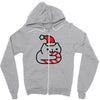 candy cane cat Zipper Hoodie