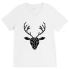 poly deer black V-Neck Tee