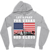 Lets Pray For Vegas, God Bless Zipper Hoodie