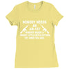 nobody needs an ar 15 Ladies Fitted T-Shirt