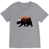 Bear Adventure With Rose V-Neck Tee