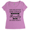 she believed she could but she was really tired so she didn't Women's Triblend Scoop T-shirt