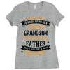 Super Cool Grandson Of A Freaking Awesome Father Ladies Fitted T-Shirt