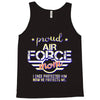 military, women's proud air force mom of her military son u Tank Top