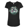 angry bulldog Maternity Scoop Neck T-shirt