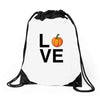 love pumpkin Drawstring Bags