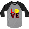 love softball 3/4 Sleeve Shirt
