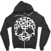 cat skull Zipper Hoodie