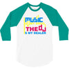 music is my drug 3/4 Sleeve Shirt