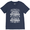 Real Kings Are Born On September 27 V-Neck Tee