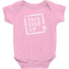 this side up funny drinking Baby Onesie
