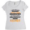 I Never Dreamed I'd Grow Up To Be A Super Cool Grandfather Of Freaking Women's Triblend Scoop T-shirt