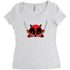 deadpool cartoon Women's Triblend Scoop T-shirt