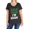 Kale Yeah I'm Vegan! Ladies Curvy T-Shirt