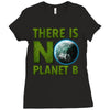 there is no planet  b earth day Ladies Fitted T-Shirt