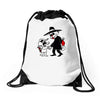cat vs mouse Drawstring Bags
