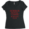 horror novel Women's Triblend Scoop T-shirt