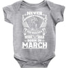Never Underestimate Dog Rescuer Who Was Born March Baby Onesie