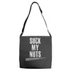 suck my nuts Adjustable Strap Totes