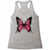 breast cancer butterfly Racerback Tank