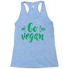 go vegan Racerback Tank