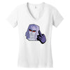 mega flipped off Women's V-Neck T-Shirt