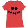 pumpkin funny face Ladies Fitted T-Shirt