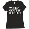 world's okayest brother Ladies Fitted T-Shirt