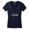 stylist rhinestone Women's V-Neck T-Shirt