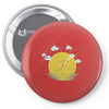 partly cloudy Pin-back button