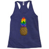 rainbow pineaplle Racerback Tank