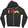 I Love Lgbt Zipper Hoodie