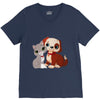 nice cat and dog V-Neck Tee