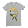 vegan pizza power Ladies Fitted T-Shirt
