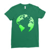 Earth Themed Funny Ladies Fitted T-Shirt