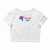 trump 2016 there will be hell toupee Crop Top
