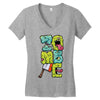 zombie font Women's V-Neck T-Shirt